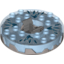Набор LEGO Turntable 6 x 6 Round Flat Silver Base Serrated with Ice Shards Print, Trans-Medium Blue
