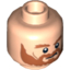 Набор LEGO Minifig Head Dual Sided LotR Rohan Soldier Shaggy Beard and Eyebrows Frowning / Grimacing Print [Hollow Stud], Light Flesh