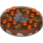 Набор LEGO Turntable 6 x 6 Round Flat Silver Base Serrated with Hollow Studs and Fire Energy Print, Trans-Neon Orange