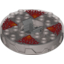Набор LEGO Turntable 6 x 6 Round Flat Silver Base Serrated with Trans-Black Top with Red Energy Print (Ninjago Spinner), Прозрачный черный
