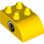 Набор LEGO Duplo Brick 2 x 3 with Curved Top and Eye Print on Both Sides, Желтый
