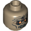 Набор LEGO Minifig Head LotR Mordor Orc Print [Hollow Stud], Dark Tan