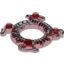 Набор LEGO Ring 4 x 4 with 2 x 2 Hole and 2 Intertwined Snakes with White and Black Print (Ninjago Spinner Crown), Прозрачный красный