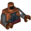 Набор LEGO Torso Armour Plates with Back Straps and Dark Red Sash Print / Black Arms / Reddish Brown Hands, Темно-оранжевый