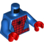 Набор LEGO Torso Spider-Man Costume 4 Pattern / Blue Arms / Red Hands , Голубой