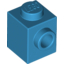Набор LEGO Brick Special 1 x 1 with Stud on 1 Side, Dark Azure