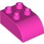 Набор LEGO Brick 2 x 3 with Curved Top, Темно-розовый