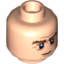 Набор LEGO Minifig Head Dual Sided LotR Gimli Bushy Brown Eyebrows, Stern / Grimacing Print [Hollow Stud], Light Flesh