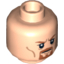 Набор LEGO Minifig Head Dual Sided Goatee Stern / Grimacing Print [Hollow Stud], Light Flesh