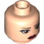 Набор LEGO Minifig Head Female with Brown Eyebrows, Black Thick Eyelashes, Large Brown Eyes, Brown Beauty Mark, Red Lips Print (SW CW Amidala) [Hollow Stud], Light Flesh