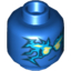 Набор LEGO Minifig Head Male with Blue Energy Print [Hollow Stud], Голубой