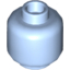 Набор LEGO Minifig Head Plain [Hollow Stud], Bright Light Blue