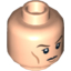 Набор LEGO Minifig Head Dual Sided Cheek Lines, Black Eyebrows, Frowning / Gritting Teeth Print [Hollow Stud], Light Flesh