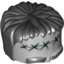 Набор LEGO Minifig Head Top - Frankenstein Monster with Black Hair and Stitches Print, Светлый сине-серый