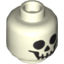 Набор LEGO Minifig Head Standard Skull Print [Hollow Stud], Glow in Dark White
