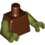 Набор LEGO Torso Plain / Olive Green Arms / Olive Green Hands, Красно-коричневый
