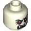 Набор LEGO Minifig Head Dual Sided Fangs, Red Eyes, Angry Eyebrows, Mouth Closed / Mouth Open Print (Lord Vampyre) [Hollow Stud], Glow in Dark White