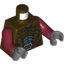 Набор LEGO Torso LotR Leather Armour with Buckle Print / Dark Red Arms / Dark Bluish Gray Hands, Темно-коричневый