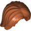 Набор LEGO Minifig Hair Mid-Length Tousled with Center Part, Темно-оранжевый