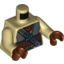 Набор LEGO Torso Armor Plates, Reddish Brown Waist Sash and Ammunition Belt Print / Tan Arms / Reddish Brown Hands [Boushh 9516], Tan
