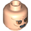 Набор LEGO Minifig Head Alien with Bib Fortuna, Bared Teeth, Red Eyes and Wrinkles Print [Hollow Stud] [9516], Light Flesh