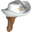 Набор LEGO Minifig Hat, Cowboy with Star and Medium Dark Flesh Braid Print, Белый