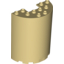 Набор LEGO Cylinder Half 3 x 6 x 6 with 1 x 2 Cutout, Tan