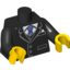 Набор LEGO Torso Jacket and Vest over Pinstriped Shirt and Dark Purple Tie Print / Black Arms / Yellow Hands, Черный