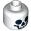 Набор LEGO Minifig Head Standard Skull Print  [Blocked Open Stud], Белый
