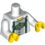 Набор LEGO Torso Lederhosen over Pinstriped Shirt Print / White Arms / Yellow Hands, Белый