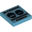 Набор LEGO Tile 2 x 2 with 'dj rhuzky', 'hollywood dawez' and Black Heads with Glasses Print, Medium Azure