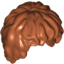 Набор LEGO Minifig Hair Tousled, Темно-оранжевый