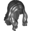 Набор LEGO Minifig Hair - Long Wavy with Centre Part, Черный