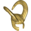 Набор LEGO Minifig Helmet with Large Curved Flexible Horns, Pearl Gold