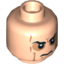 Набор LEGO Minifig Head Dual Sided Black Eyebrows, Cheek Lines and Scars, Determined / Angry with Sunken Eyes Print (SW Anakin Sith) [Hollow Stud], Light Flesh