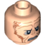 Набор LEGO Minifig Head Alien with SW Saesee Tiin, Small Eyes with Pupils, Orange Dots on Sides, Angry Print [Hollow Stud], Light Flesh