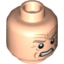 Набор LEGO Minifig Head Dual Sided Male, Wrinkles and Clenched Teeth, Sunken Yellow Eyes / Black Eyes with White Pupils Print (SW Palpatine) [Hollow Stud], Light Flesh