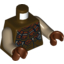 Набор LEGO Torso Leather Armour Print / Dark Tan Arms / Reddish Brown Hands, Темно-коричневый