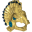 Набор LEGO Minifig Headdress - Aztec Quetzal with Black Feather Tips and Medium Azure Eyes and Cheeks Print, Pearl Gold