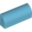 Набор LEGO Brick 1 x 4 x 1 1/3 No Studs, Curved Top, with Raised Inside Support, Medium Azure