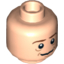 Набор LEGO Minifig Head Dual Sided LotR [Bilbo] Brown Eyebrows, Smile / Sad Print [Hollow Stud], Light Flesh