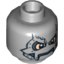 Набор LEGO Minifig Head Alien with Metal Mask and Yellow Eyes Print [Hollow Stud], Светлый сине-серый