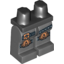 Набор LEGO Legs and Black Hips with Copper Pouch and Knee Pads Print, Темный сине-серый