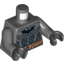 Набор LEGO Torso Batman Logo with Body Armor and Copper Belt Print / Dark Bluish Gray Arms / Black Hands, Темный сине-серый