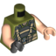 Набор LEGO Torso Batman Body Armor with Suspenders Print / Light Flesh Arms / Black Hand Right / Light Flesh Hand Left, Оливковый