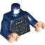 Набор LEGO Torso Batman Bulletproof Vest with 'SWAT' Print / Dark Blue Arms / Light Flesh Hands, Темно-синий