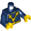 Набор LEGO Torso Spider-Man Shirt with 3 Yellow Circles and Belt Print / Dark Blue Arms / Yellow Hands, Темно-синий