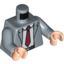 Набор LEGO Torso Spider-Man Open Suit Jacket with White Shirt, Red Tie and Belt Print / Sand Blue Arms / Light Flesh Hands, Sand Blue