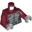 Набор LEGO Torso Spider-Man Body Armor with Silver Belt Print / Dark Red Arms / Light Bluish Gray Hands, Темно-красный