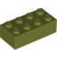 Набор LEGO Brick 2 x 4, Оливковый